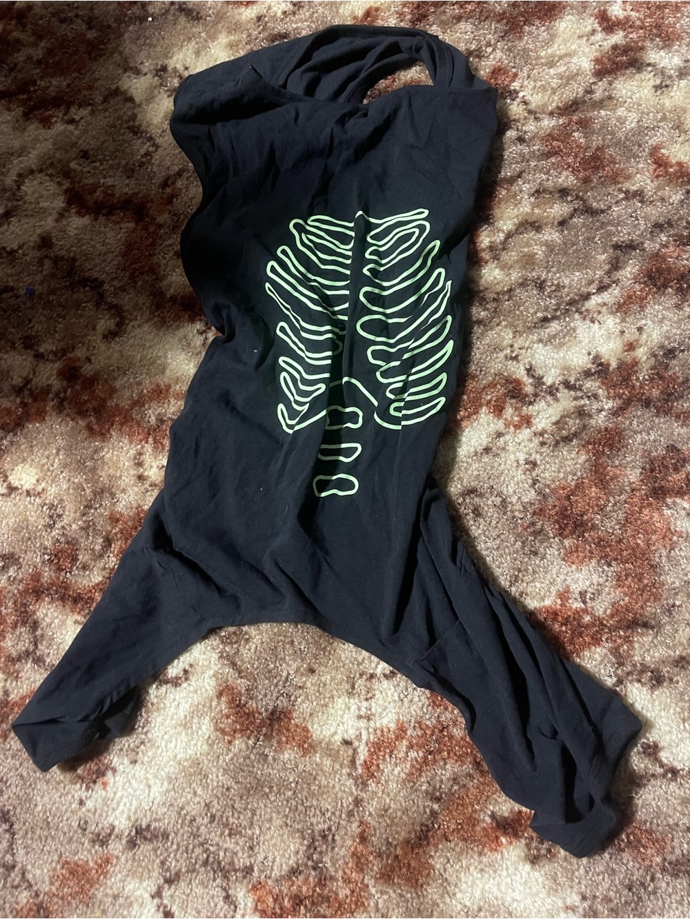 Dog Skeleton Halloween Costume Pajama Pullover xl 1pc